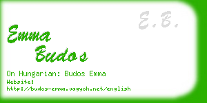 emma budos business card